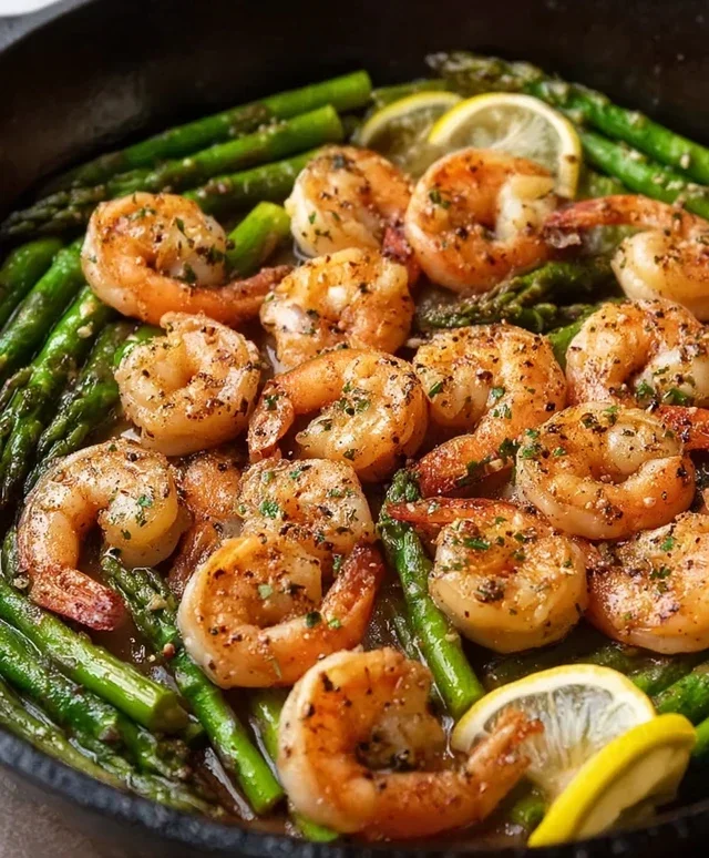 Lemon Garlic Shrimp and Asparagus (20-Minutes)