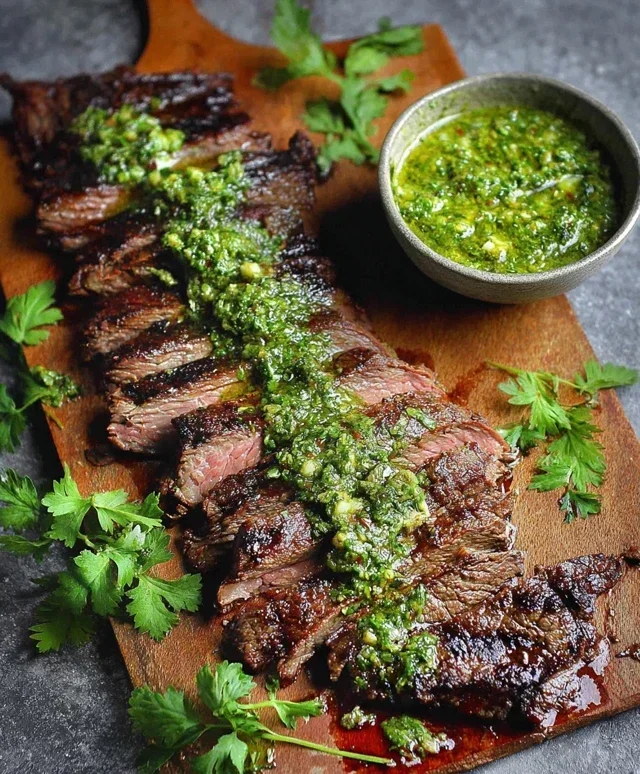 Skirt Steak Marinade Recipe with Chimichurri Recipe