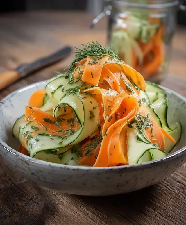 Carrot and Cucumber Ribbon Salad