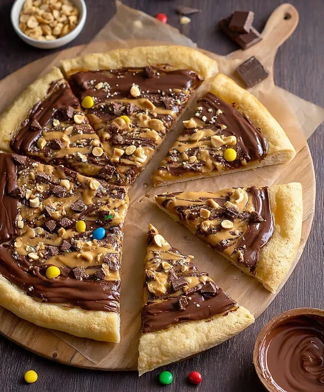 Chocolate Peanut Butter Pizza