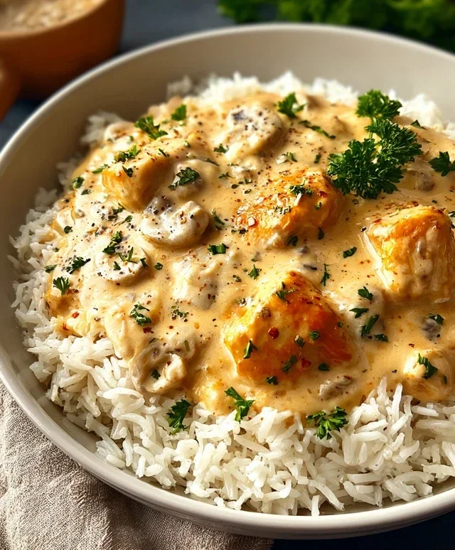 Creamy Smothered Chicken and Rice