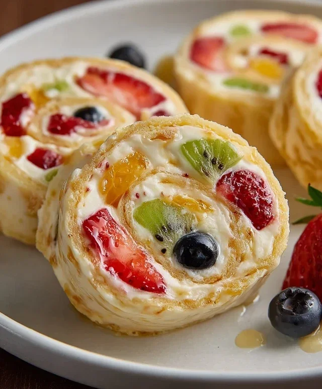 Cheesecake Fruit Salad Roll Ups