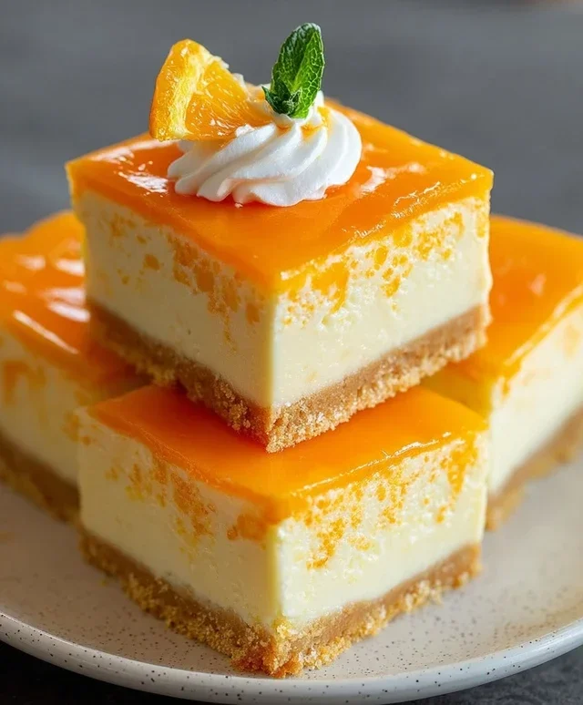 Orange Creamsicle Cheesecake Bars