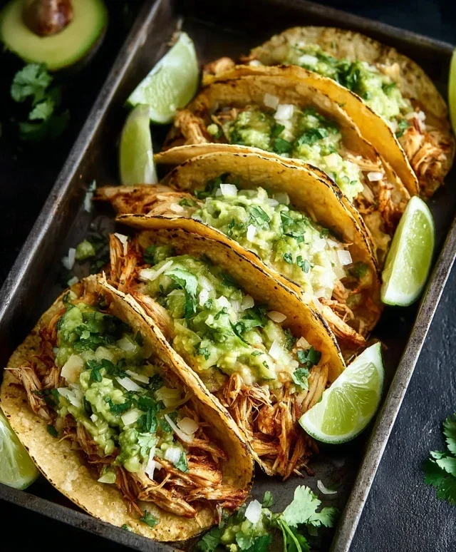 Crispy Poblano Chicken Tacos with Avocado-Jalapeño Salsa