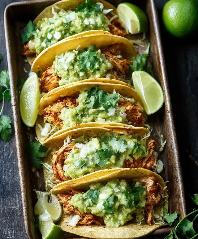 Crispy Poblano Chicken Tacos with Avocado-Jalapeño Salsa