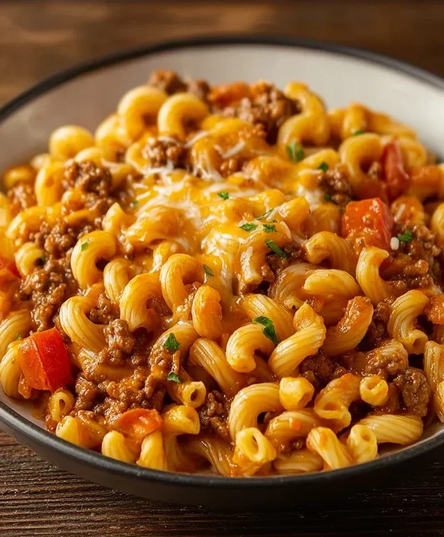 Cheesy Beef Taco Pasta