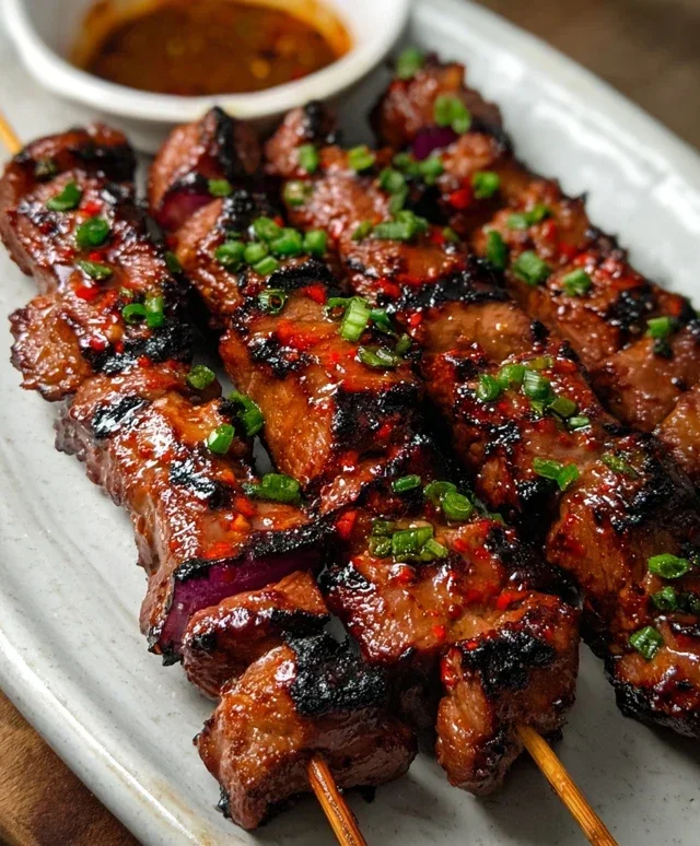 BBQ Beef Skewers with Filipino BBQ Marinade
