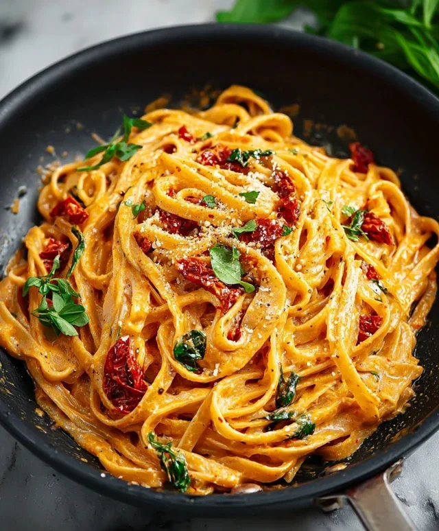 Vegan Creamy Sun Dried Tomato Pasta Recipe
