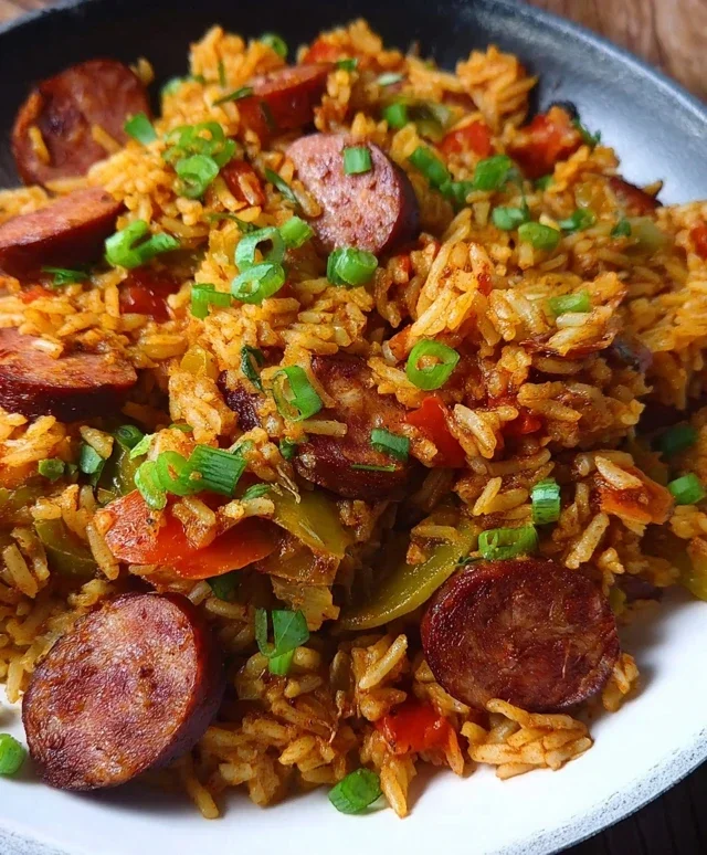 Cajun Sausage and Rice Skillet