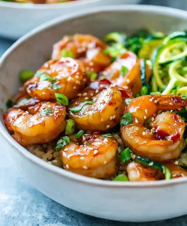 Honey Garlic Shrimp Bowls