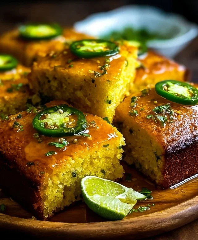 Jalapeño Cornbread with Lime Honey Glaze