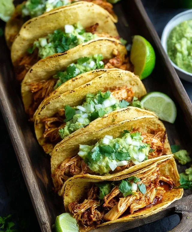 Crispy Poblano Chicken Tacos with Avocado-Jalapeño Salsa