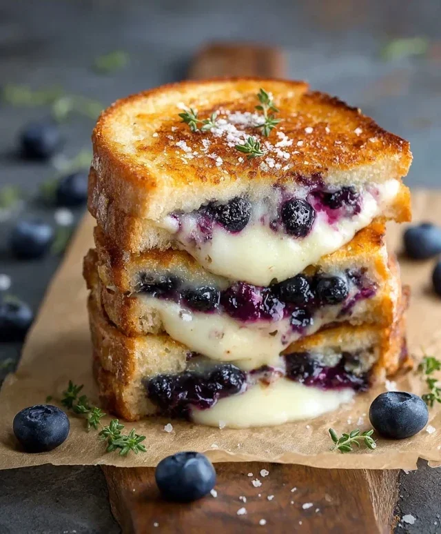 Crispy Blueberry Grilled Cheese