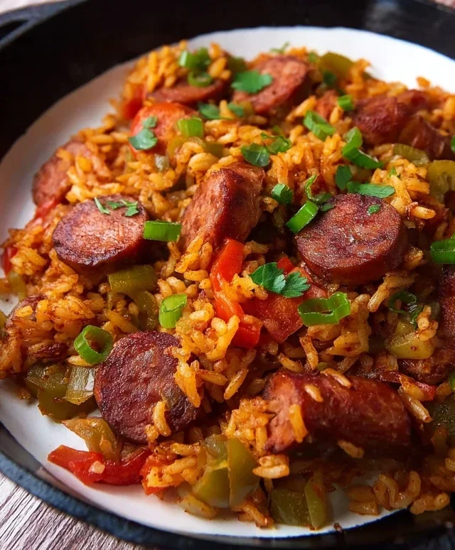 Cajun Sausage and Rice Skillet