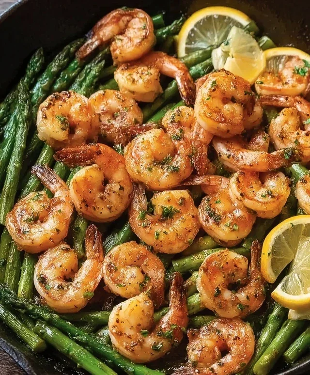 Lemon Garlic Shrimp and Asparagus (20-Minutes)