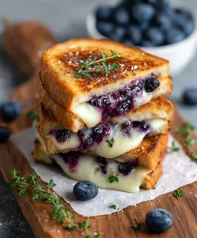 Crispy Blueberry Grilled Cheese