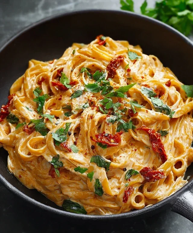 Vegan Creamy Sun Dried Tomato Pasta Recipe