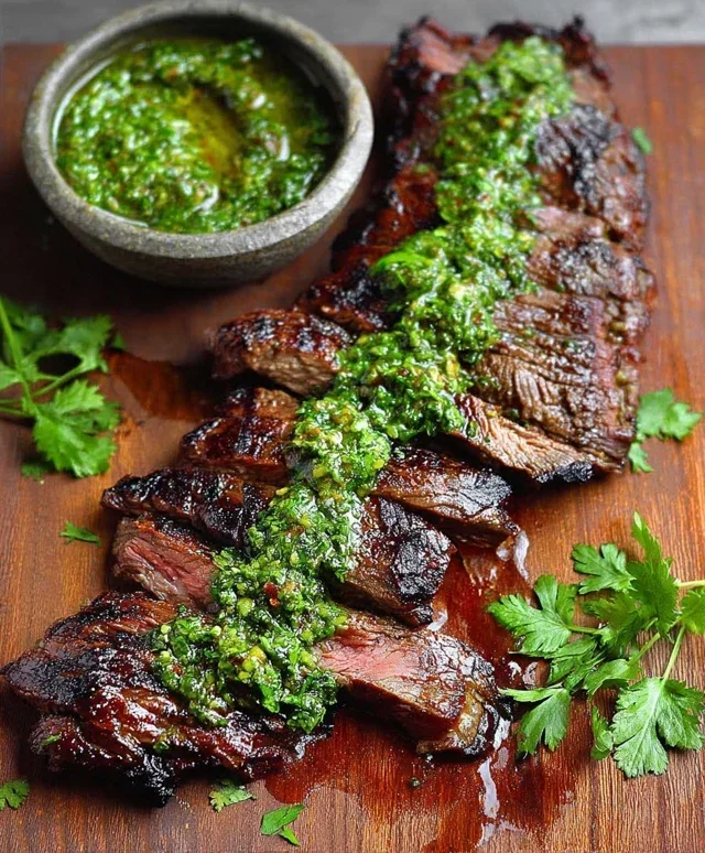 Skirt Steak Marinade Recipe with Chimichurri Recipe