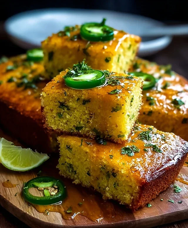 Jalapeño Cornbread with Lime Honey Glaze