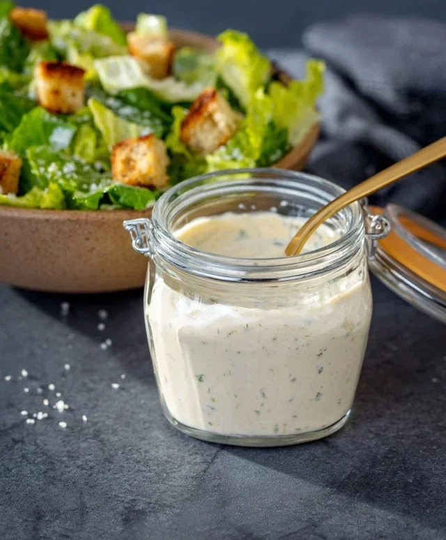Homemade Creamy Caesar Salad Dressing