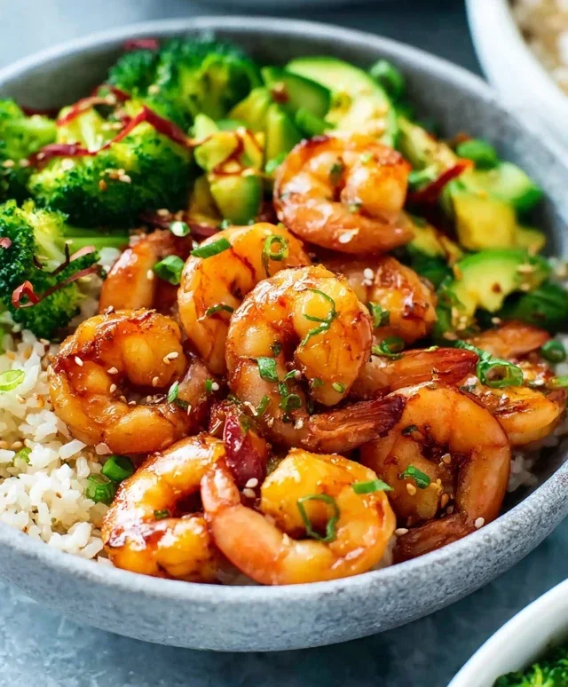 Honey Garlic Shrimp Bowls