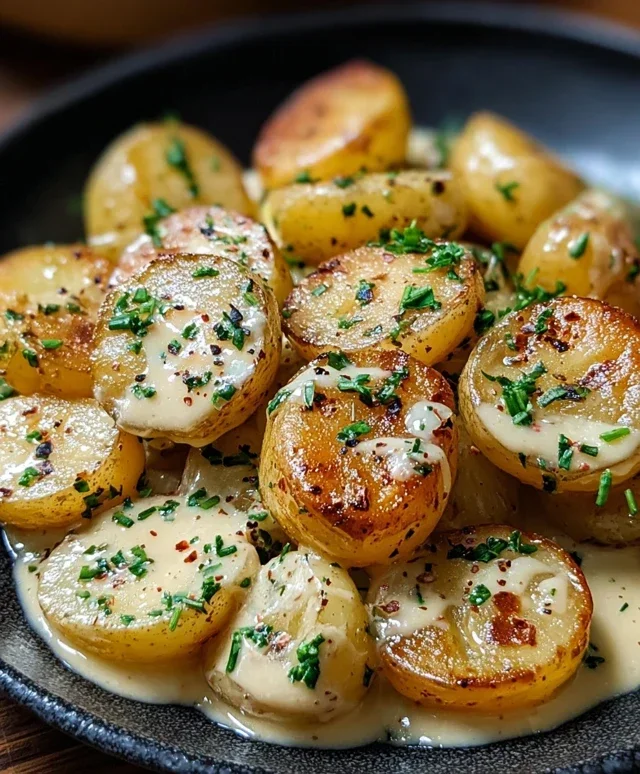 Creamy Garlic Sauce Potatoes