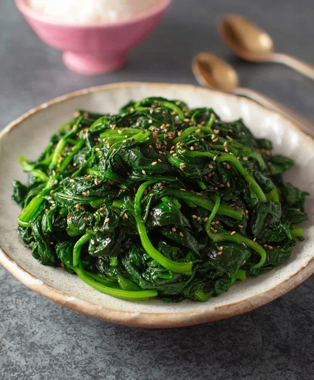 Korean Spinach Side Dish (Sigeumchi Namul)