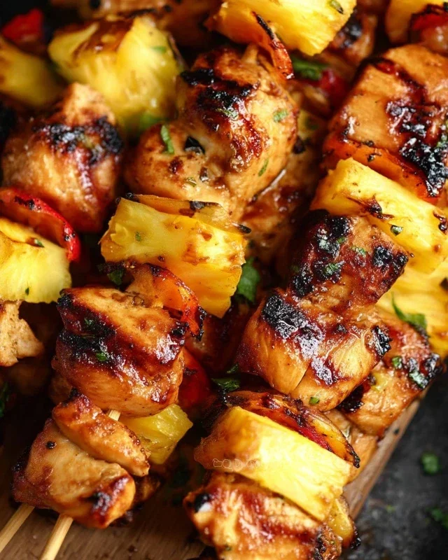 Pineapple Chicken Kebabs Recipe