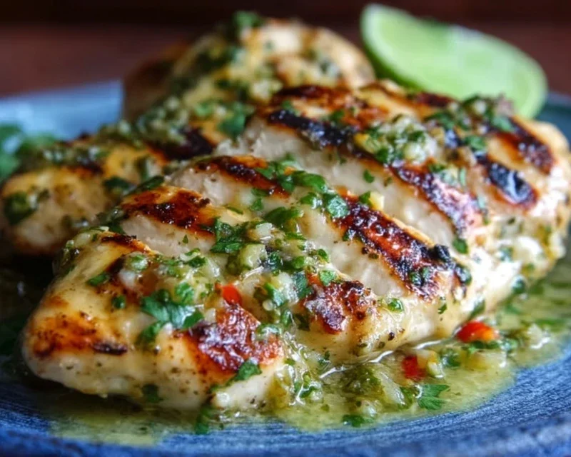 Grilled Salsa Verde Pepper Jack Chicken