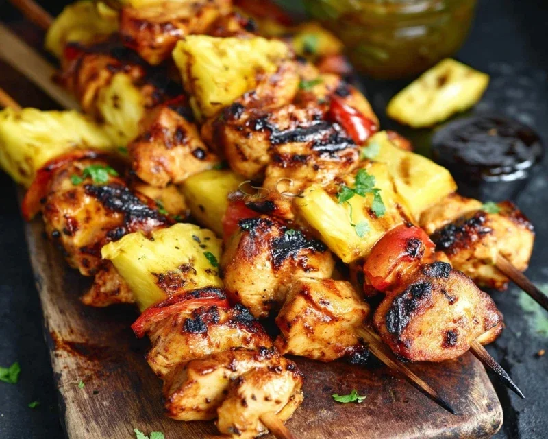 Pineapple Chicken Kebabs Recipe