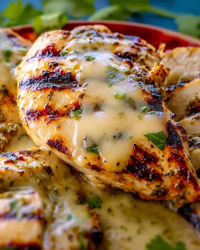 Grilled Salsa Verde Chicken with Pepper Jack