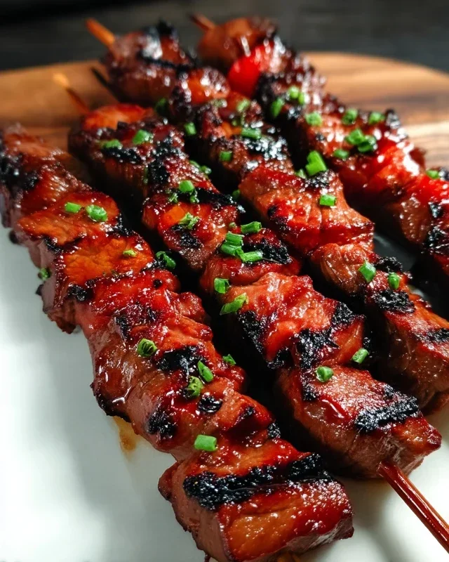 BBQ Beef Skewers with Filipino BBQ Marinade