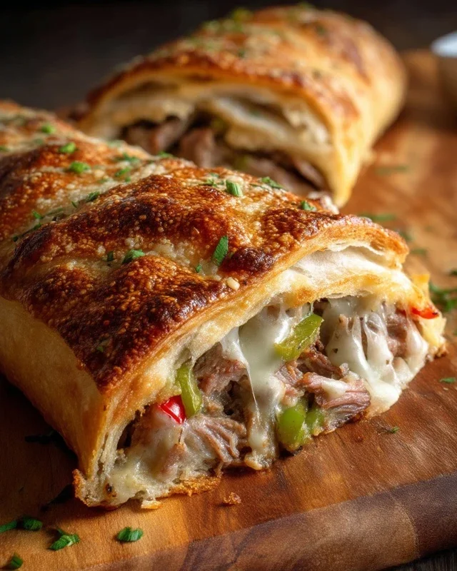 Philly Cheesesteak Stromboli