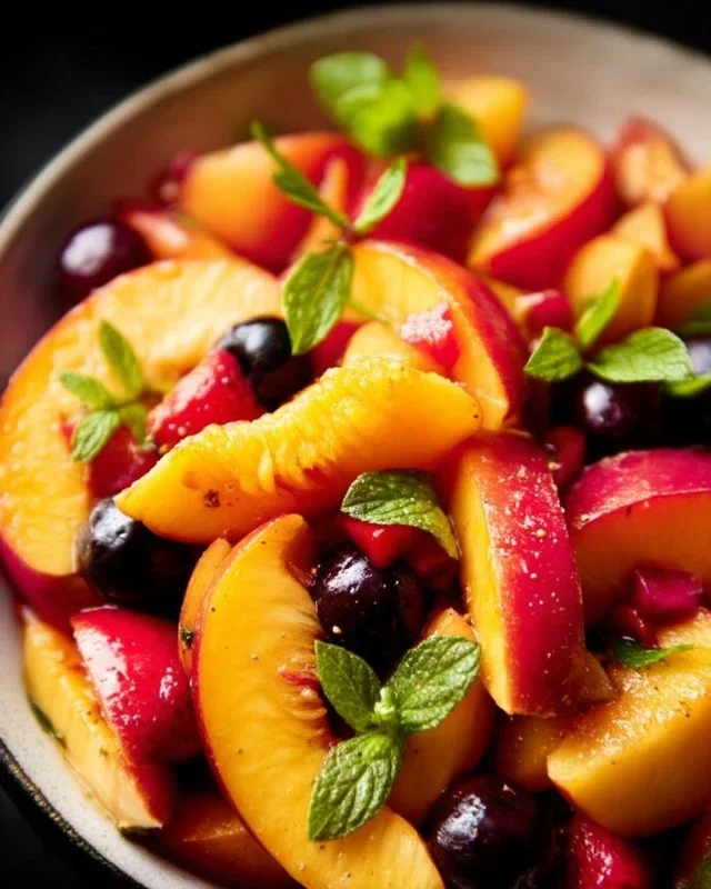 Summer Peach Fruit Salad