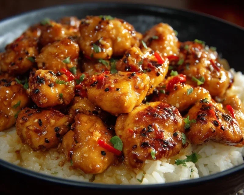Sweet and Spicy Honey Pepper Chicken