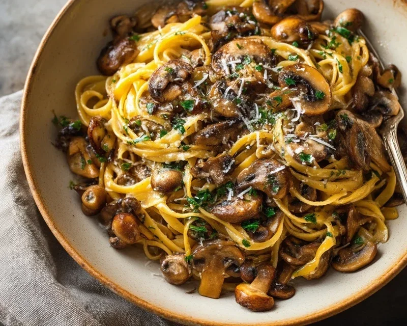 Garlic Mushroom Pasta