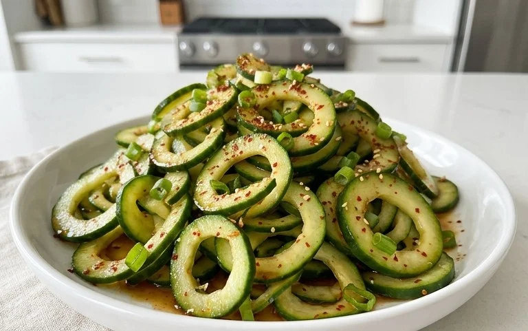 Spiral Cucumber Salad: Korean-Inspired Recipe