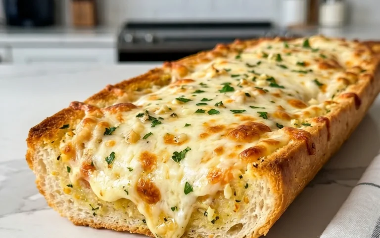 BEST CHEESY GARLIC BREAD RECIPE
