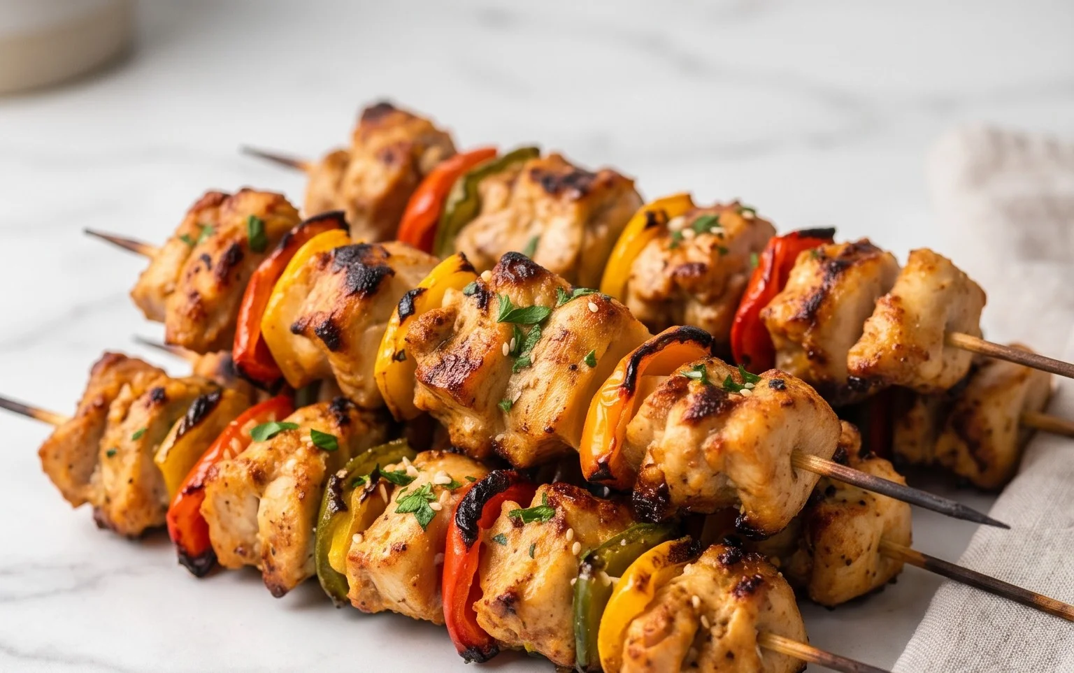 Air Fryer Chicken Skewers (VIDEO)
