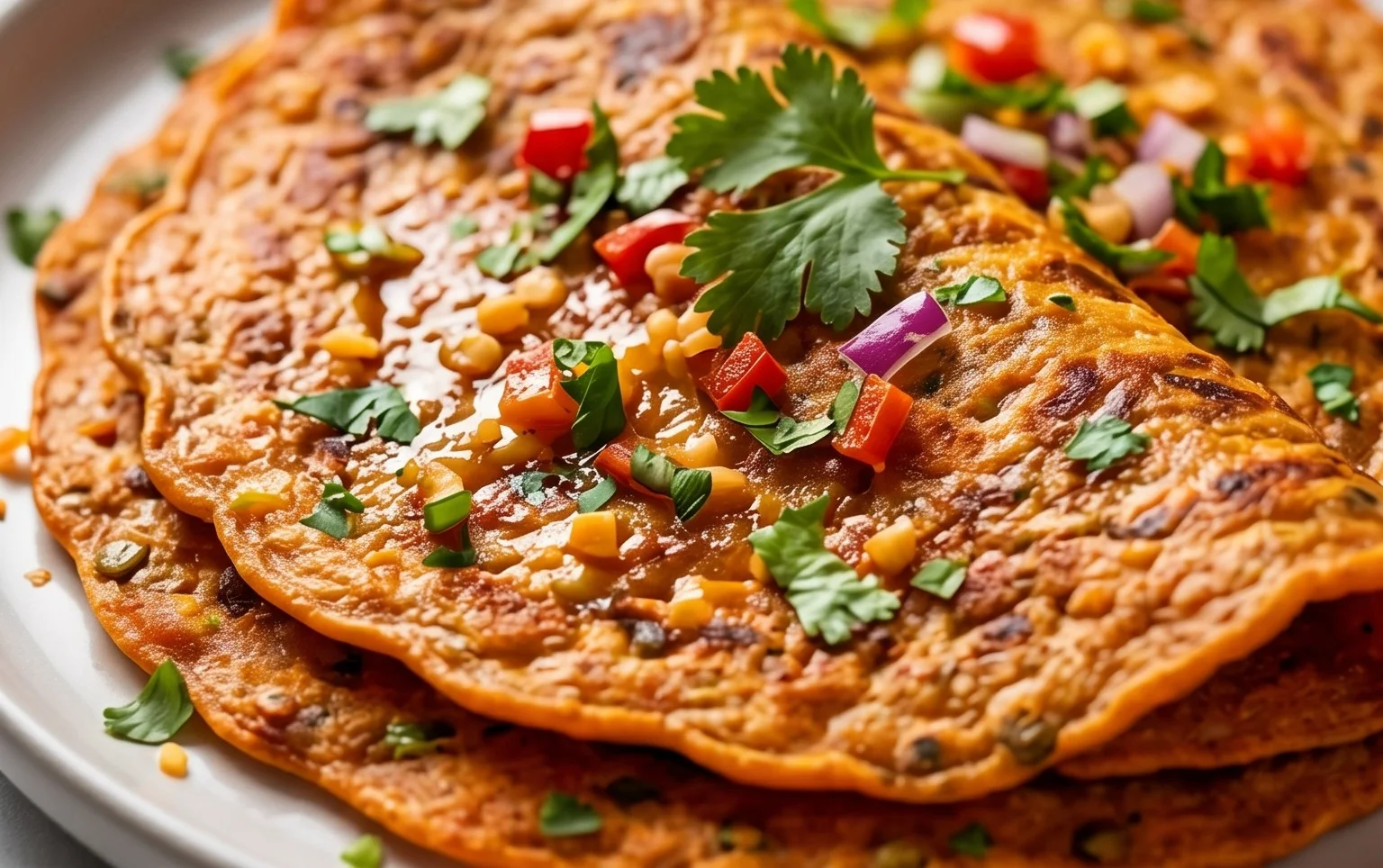 Masoor Dal Chilla | Savory Red Lentil Pancakes