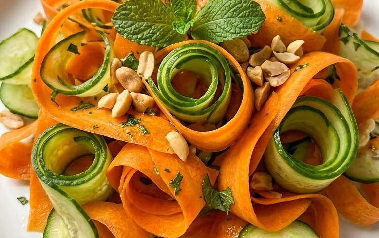 Carrot and Cucumber Ribbon Salad