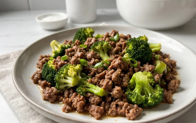 Ground Beef and Broccoli