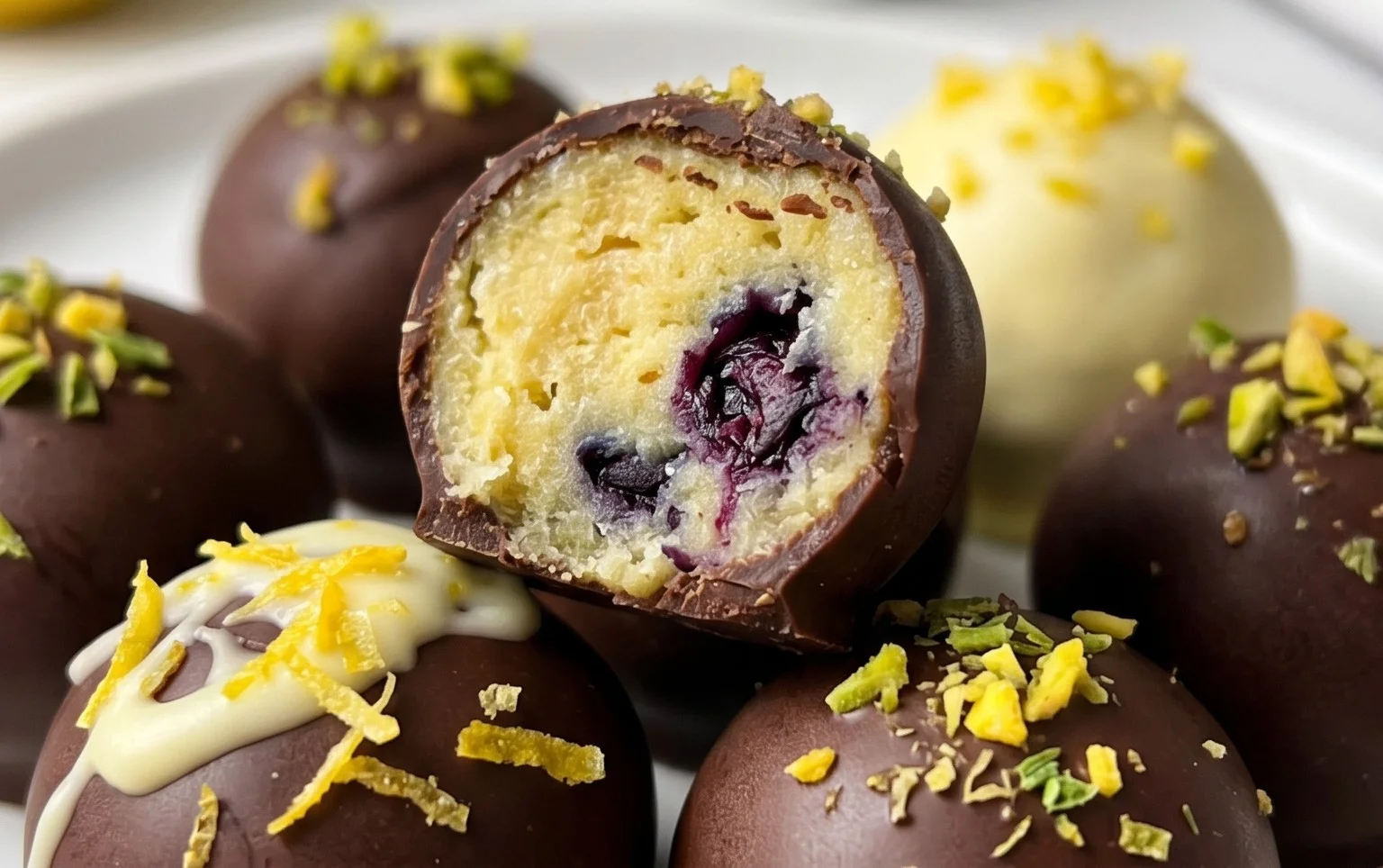 LEMON BLUEBERRY TRUFFLES