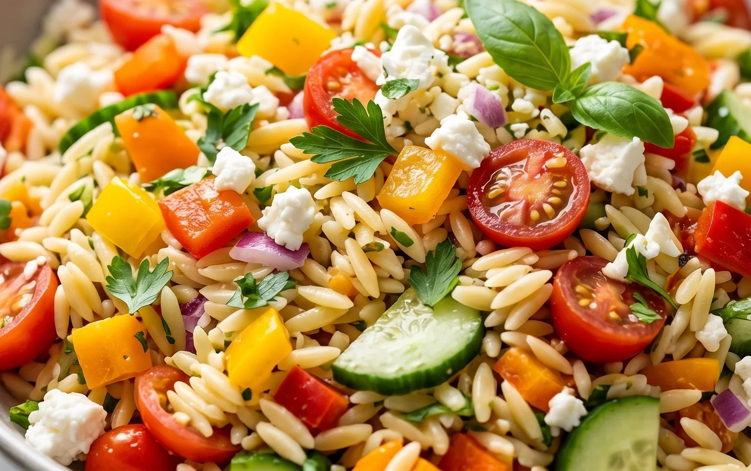 Rainbow Orzo Salad
