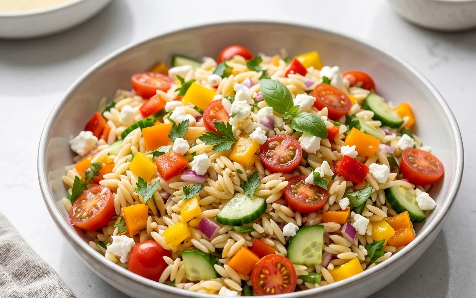 Rainbow Orzo Salad