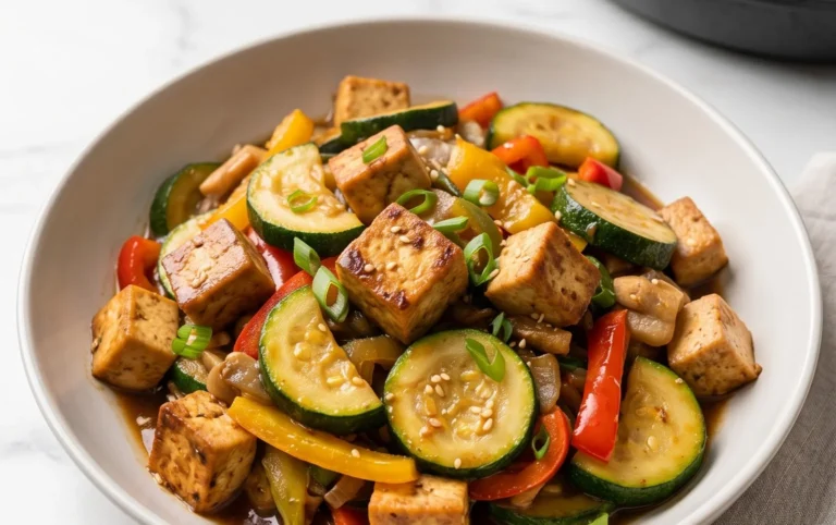 Zucchini Stir Fry With Tofu (Vegan)