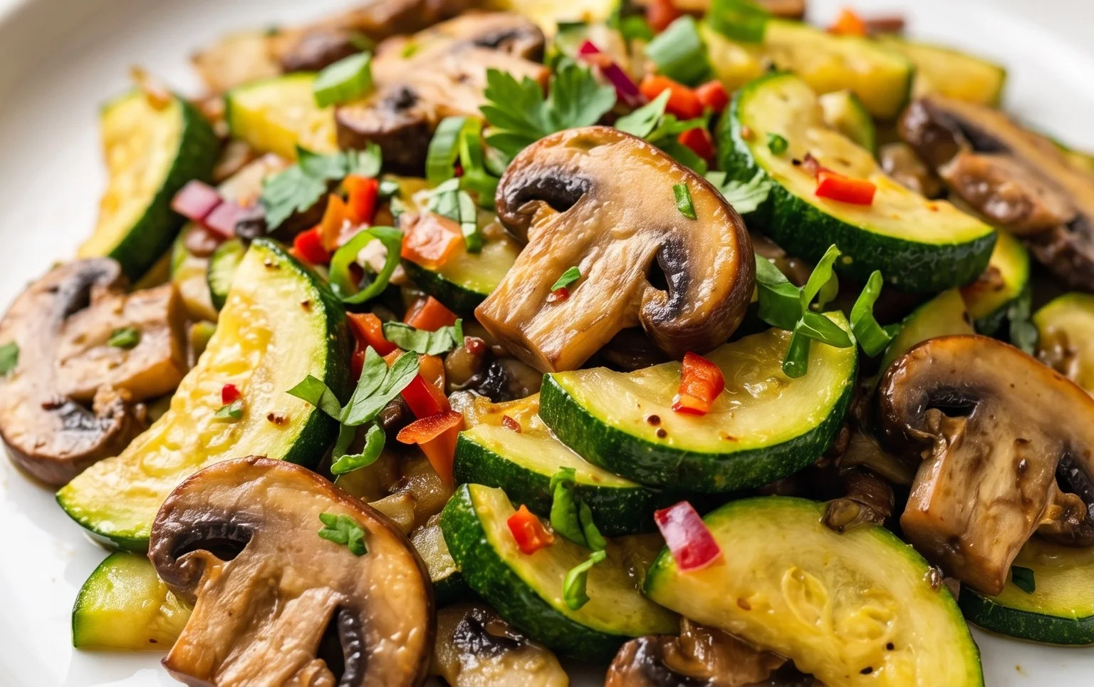 Skillet Zucchini and Mushrooms