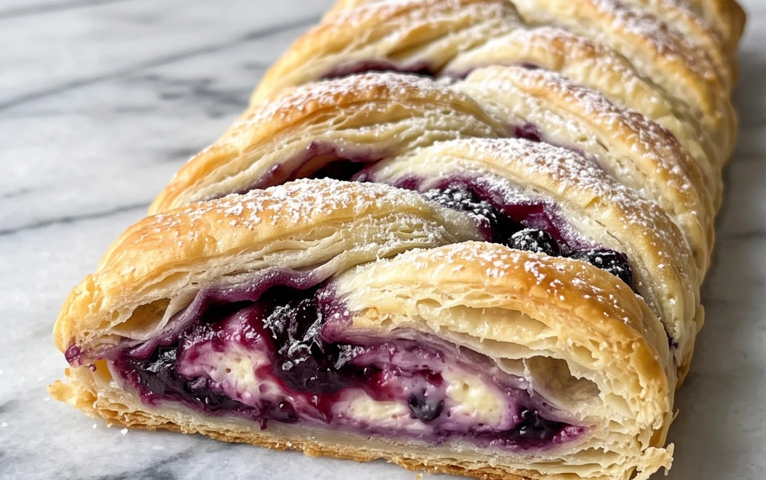 Blueberry Cream Cheese Puff Pastry