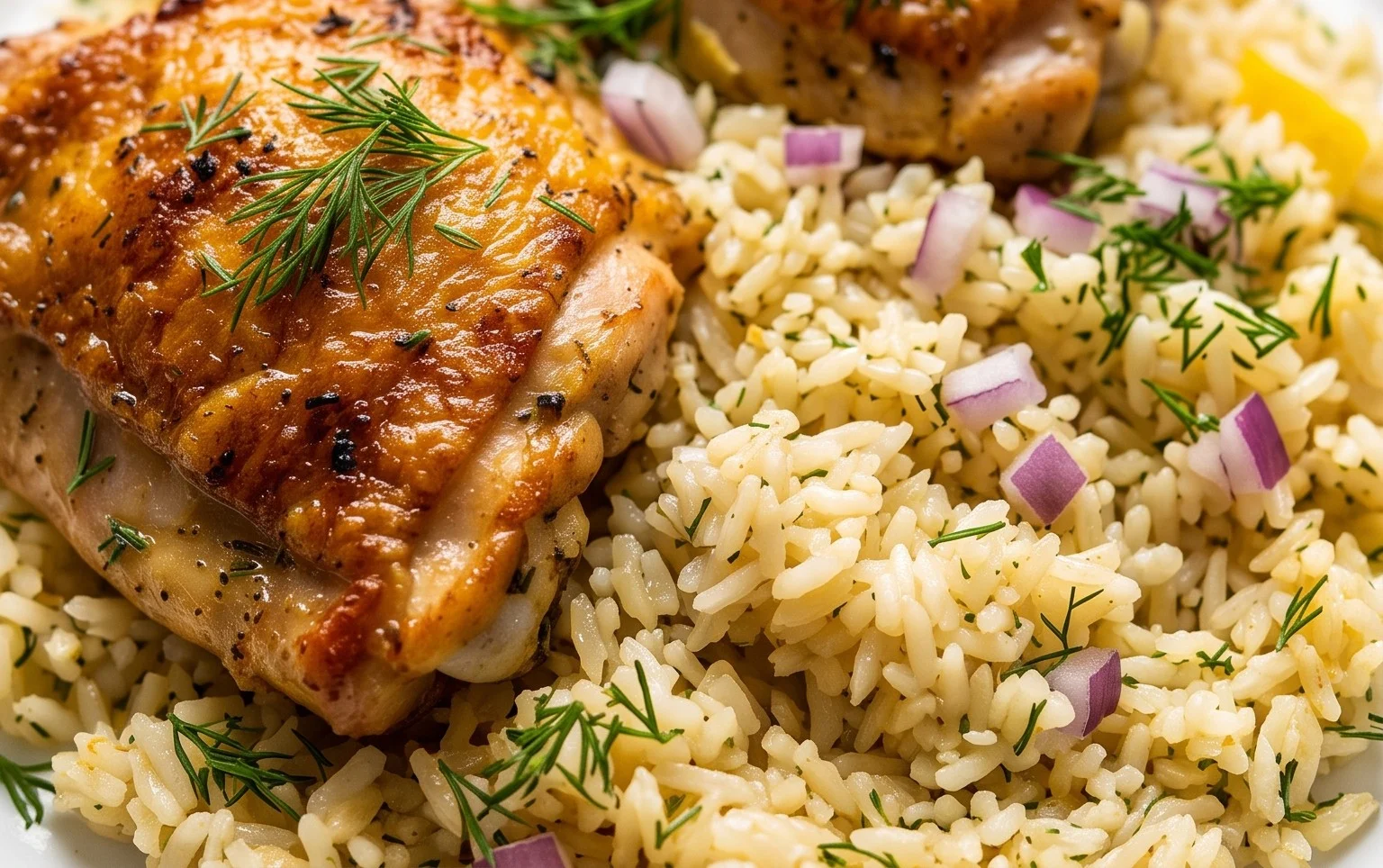 Greek Chicken and Lemon Rice (30 Minutes, One-Pot)