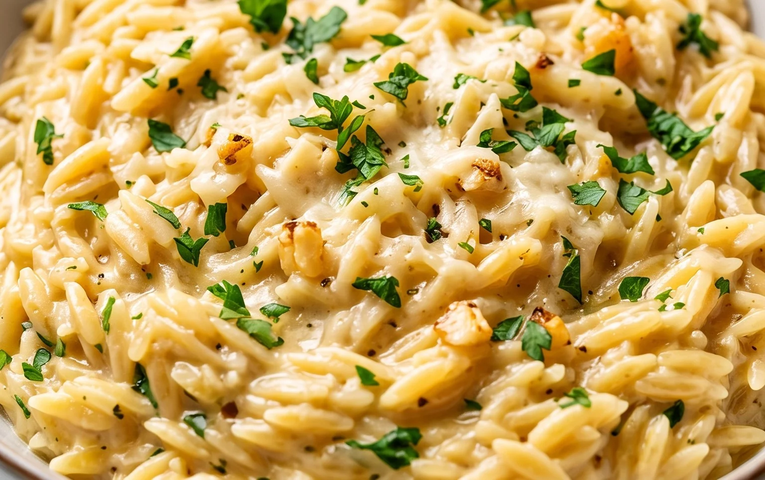 Creamy Garlic Parmesan Orzo